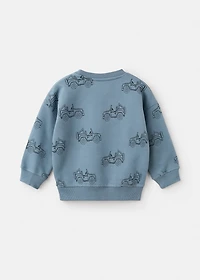 Printed cotton sweatshirt