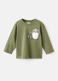 Embroidered printed T-shirt