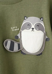 Embroidered printed T-shirt