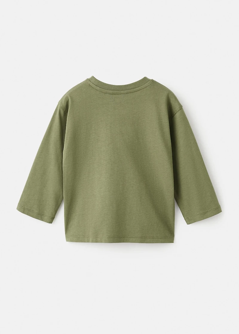 Embroidered printed T-shirt