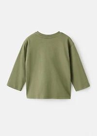 Embroidered printed T-shirt
