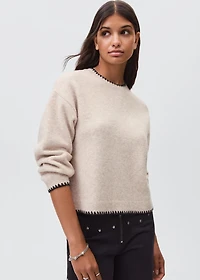 Knit embroidered sweater