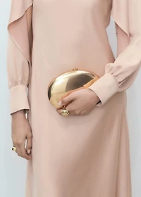Satin dress with slit sleeves