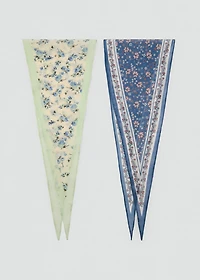 Set of 2 printed handkerchiefs