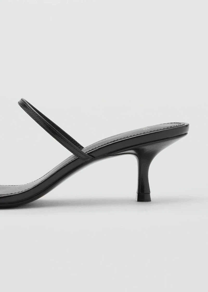 Heeled sandals with metallic detail