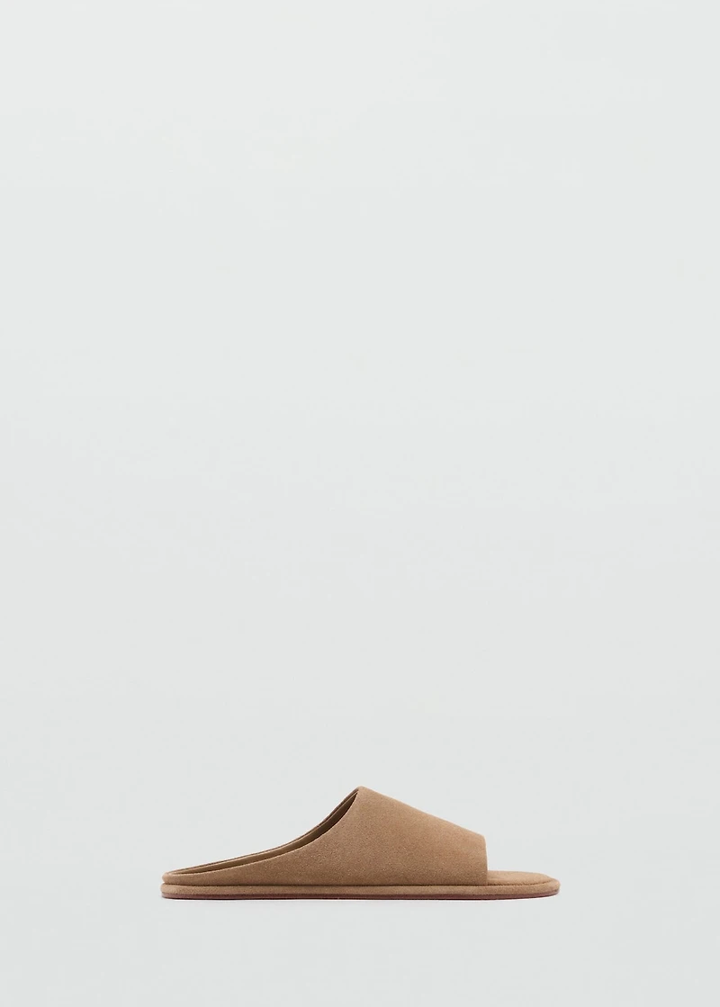 Suede leather sandals