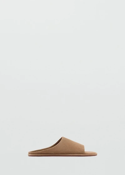 Suede leather sandals
