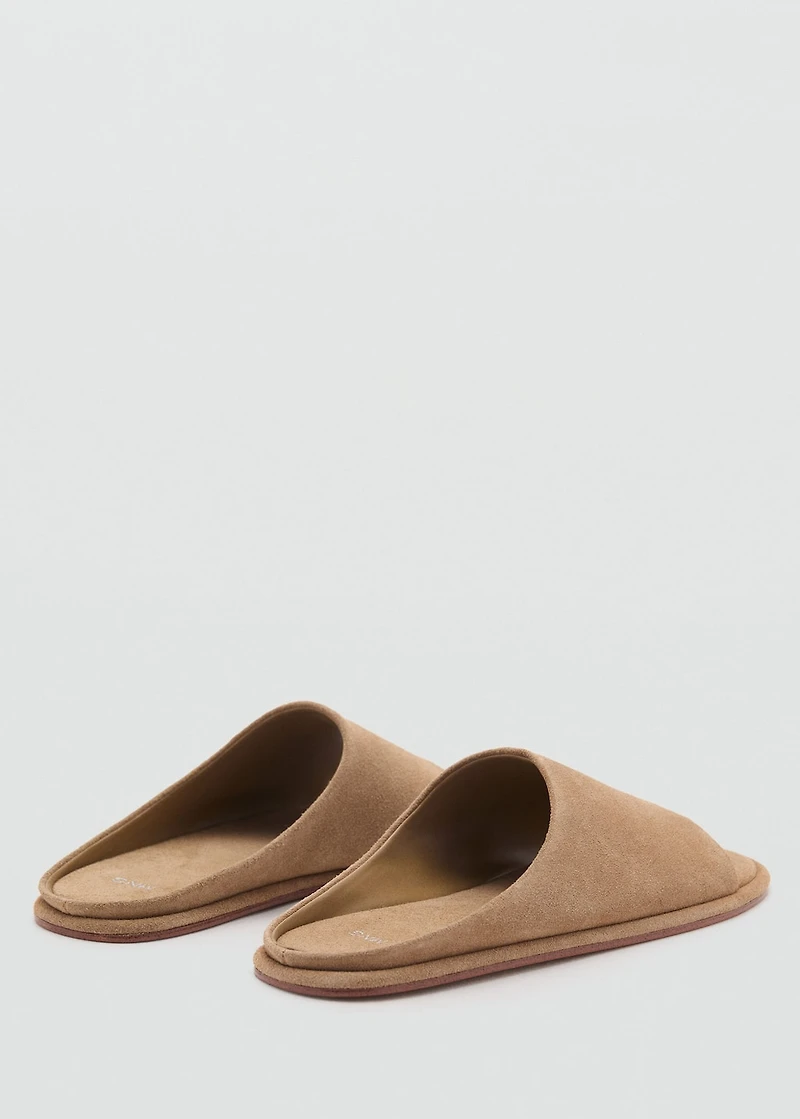 Suede leather sandals