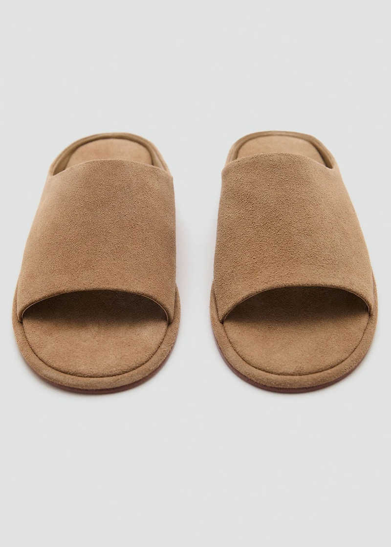 Suede leather sandals