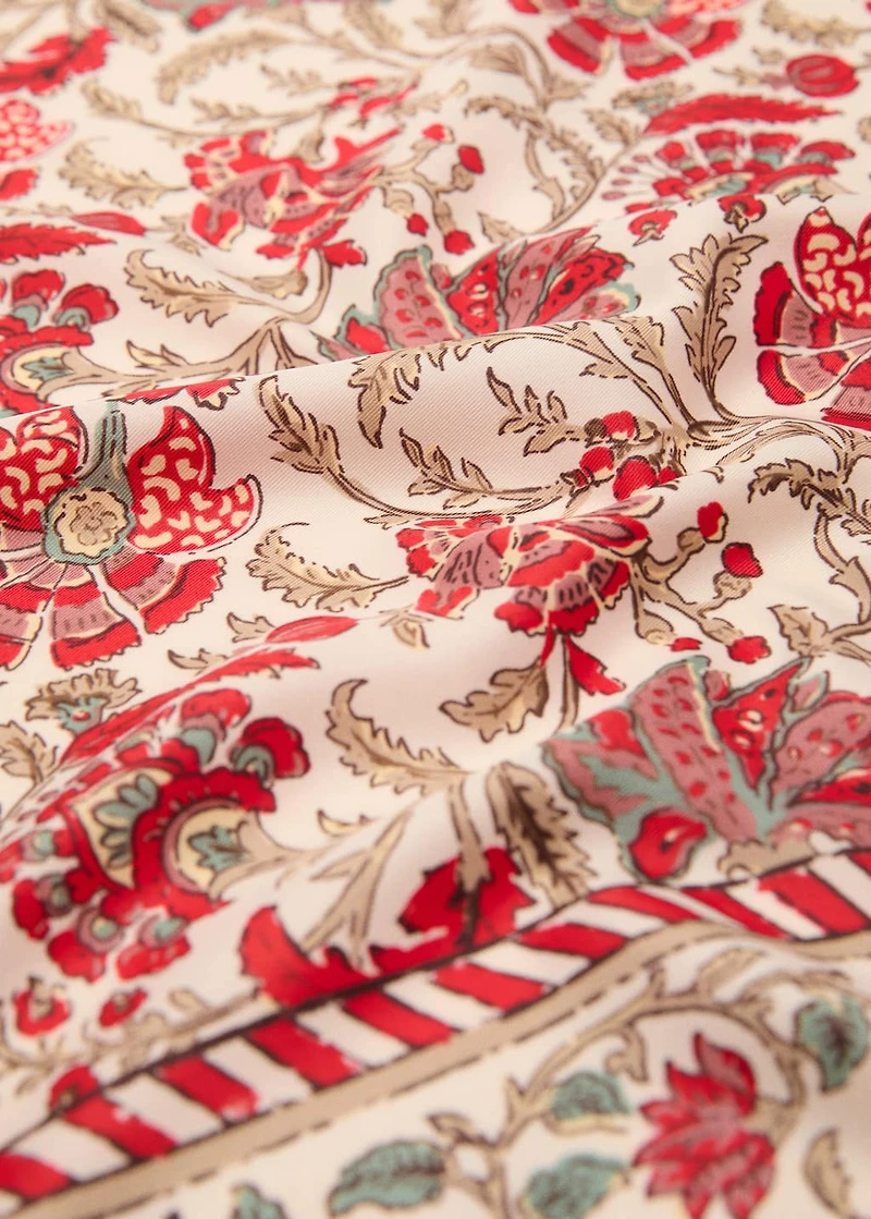 Flowers printed scarf