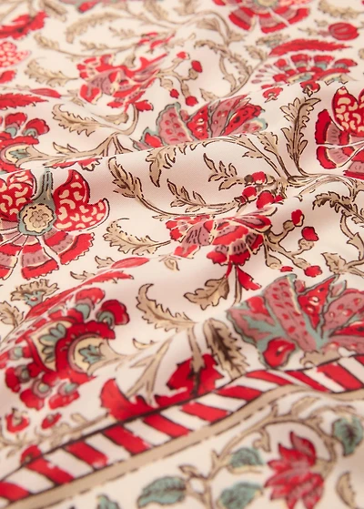Flowers printed scarf
