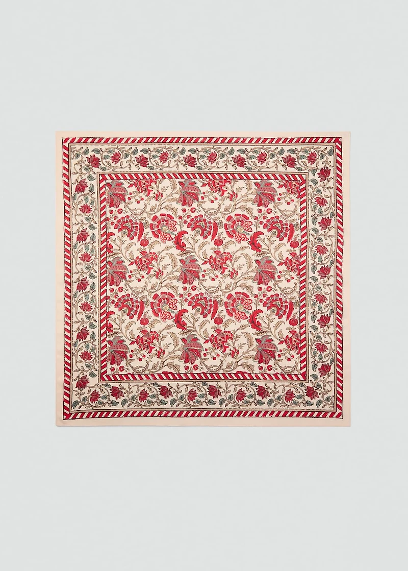 Flowers printed scarf