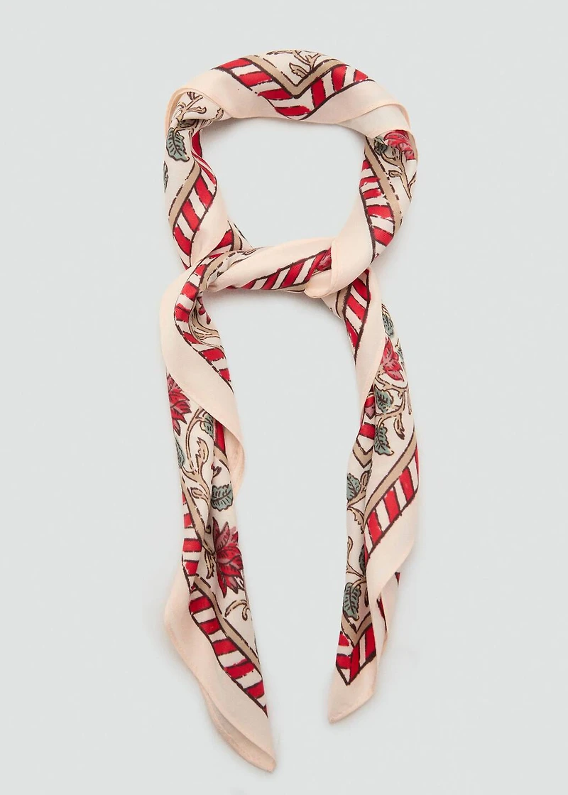 Flowers printed scarf