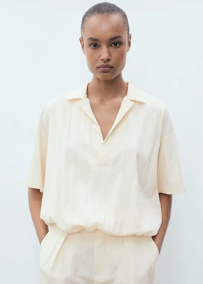 Crop puffed shirt
