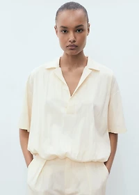 Crop puffed shirt
