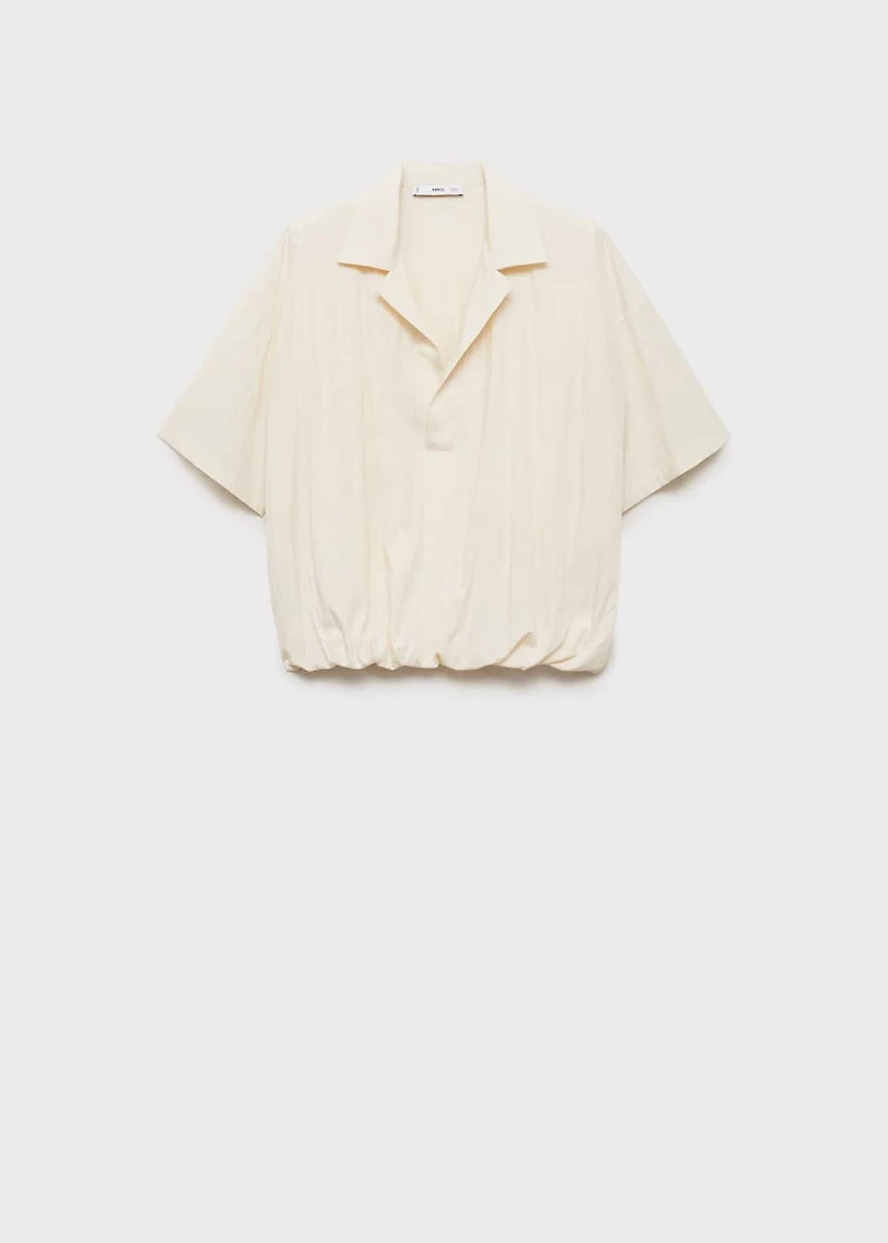 Crop puffed shirt