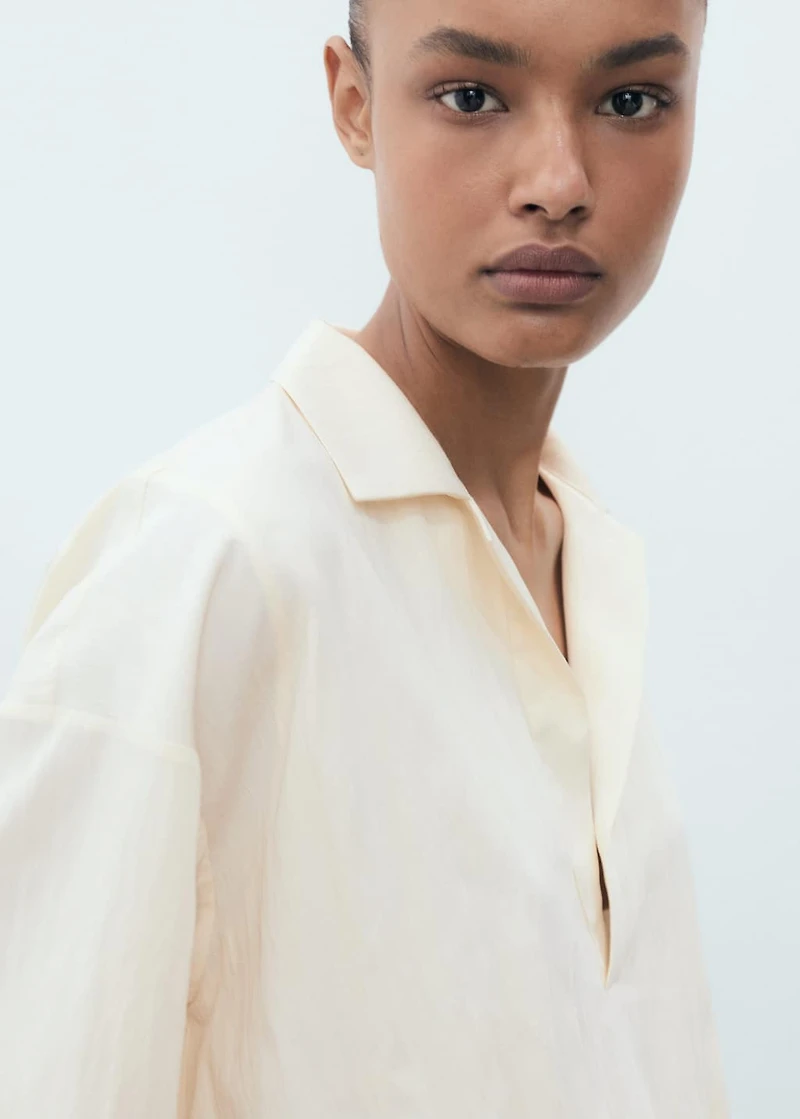 Crop puffed shirt