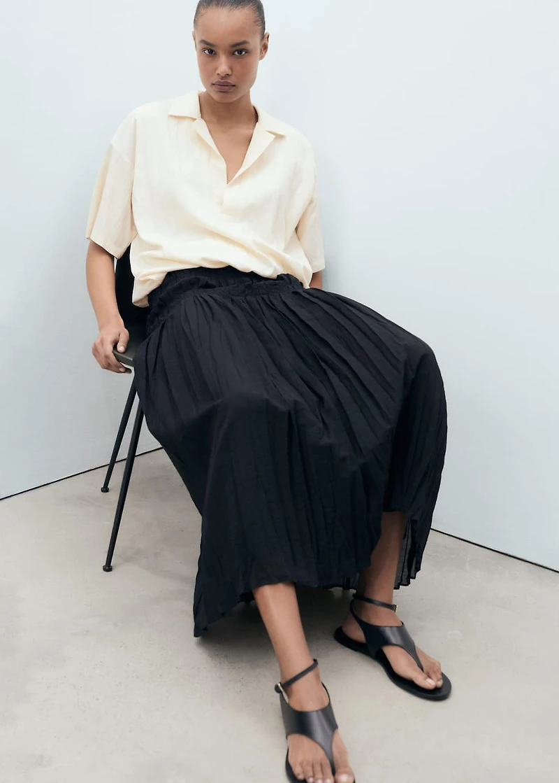 Crop puffed shirt