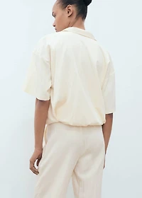Crop puffed shirt