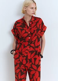 Flowy printed trousers