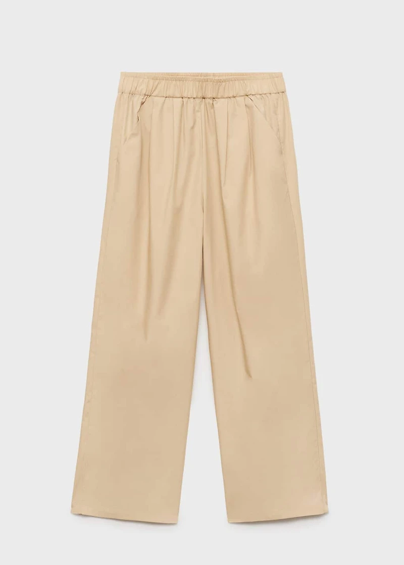 Straight-cut crop pants