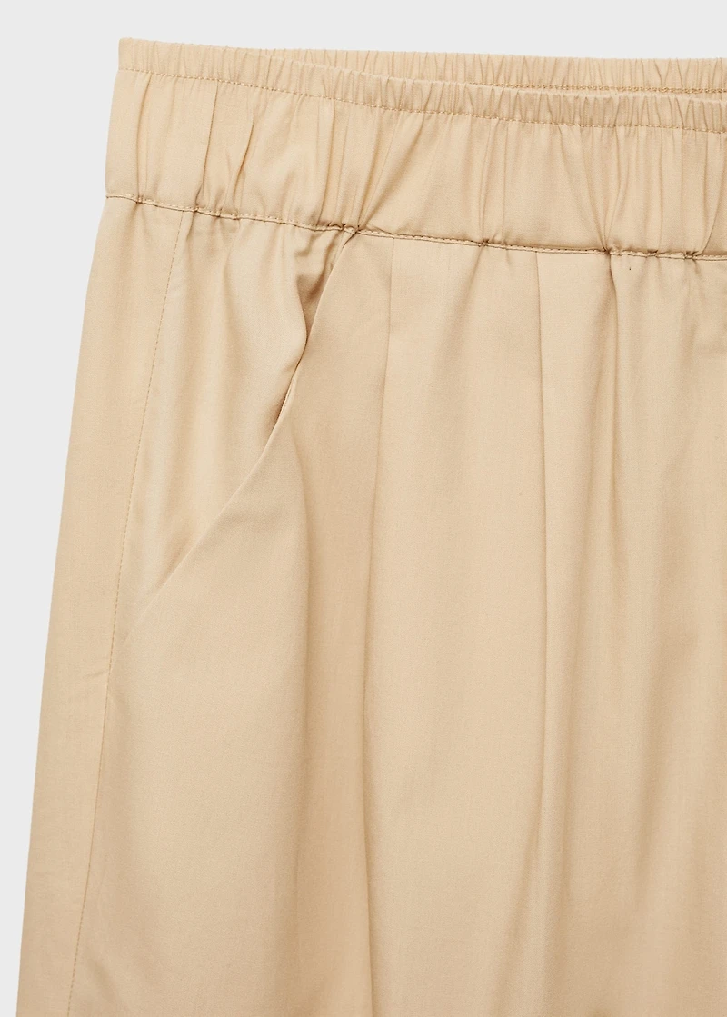 Straight-cut crop pants