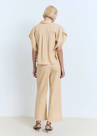 Straight-cut crop pants