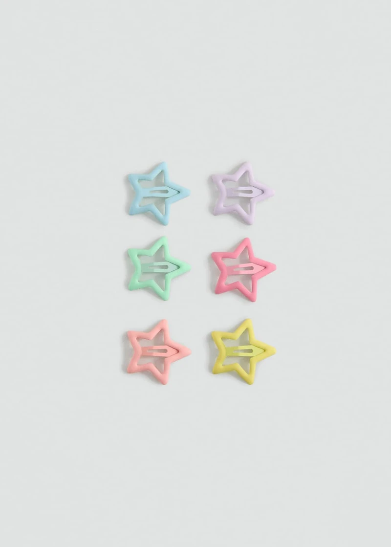 Pack of star hair clips