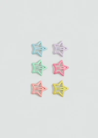 Pack of star hair clips