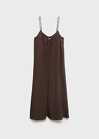 Long creased effect dress