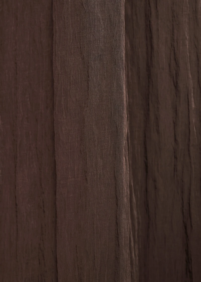 Long creased effect dress