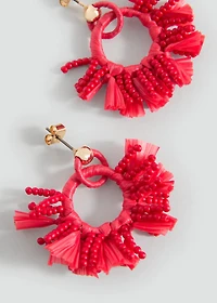 Bead loop earrings