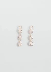 Natural fiber hanging earrings