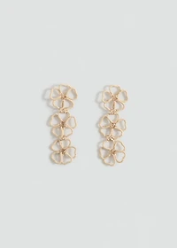Flower pendant earrings
