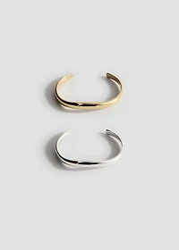 Set of combined rigid bracelets