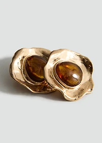 Combined textured resin earrings