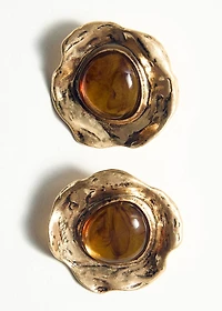 Combined textured resin earrings