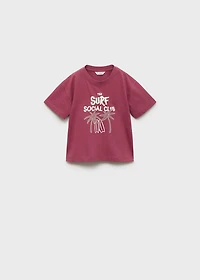 Embroidered detail print t-shirt