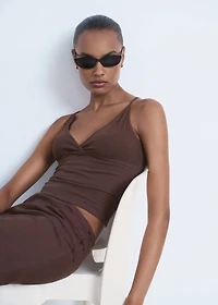 V-neck cotton top