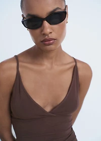 V-neck cotton top