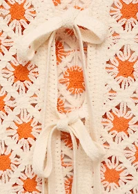Crochet top with ties