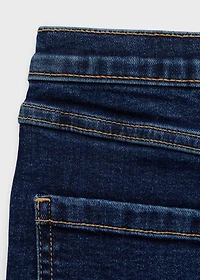 Frayed low-rise skinny jeans
