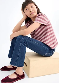 Frayed low-rise skinny jeans