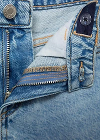 Wideleg low frayed hem jeans
