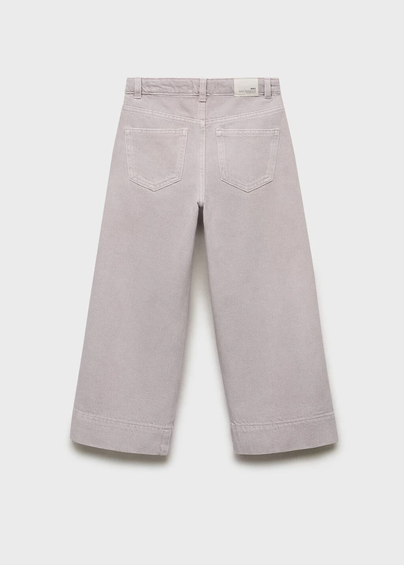 Culotte jeans with seam detail