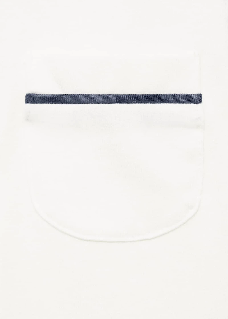 Baby-neck pajamas with pocket