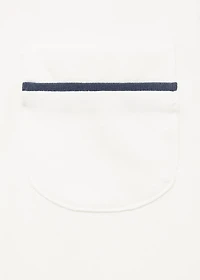 Baby-neck pajamas with pocket