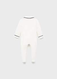Baby-neck pajamas with pocket