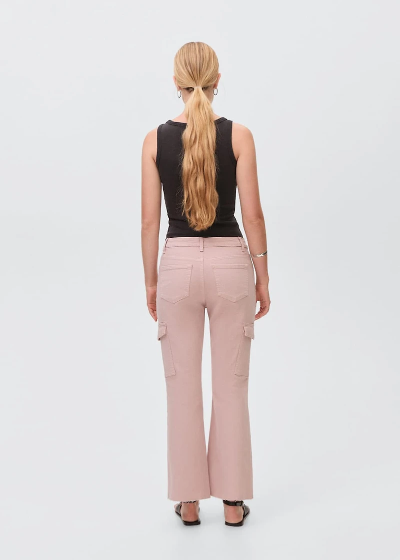 Flared cargo jeans