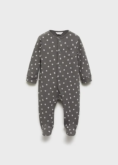 Printed bodysuit piyamas